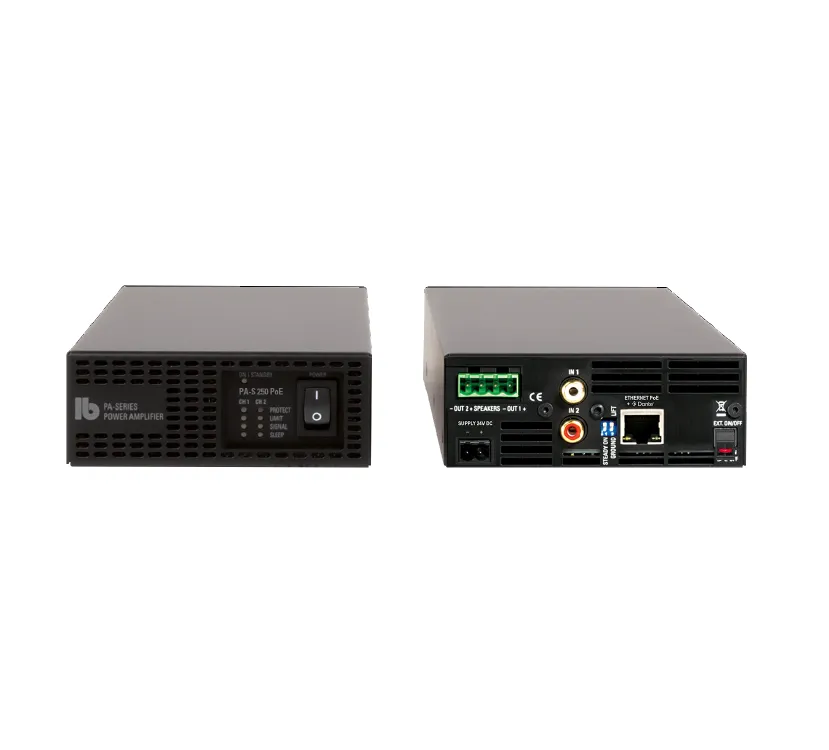 LB – PA-S 250 PoE DANTE – Kompakte Endstufe mit DSP, PoE und Dante